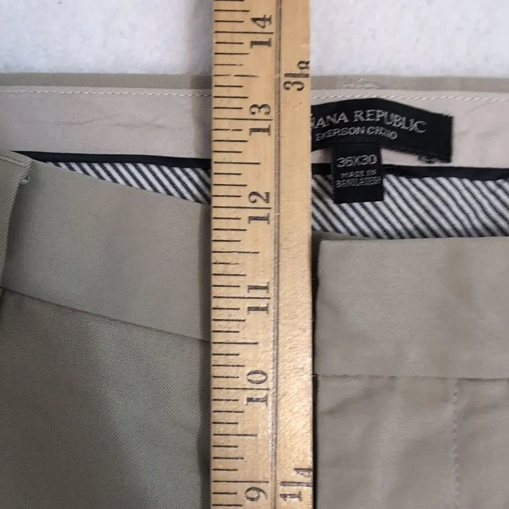 Banana Republic Mens Pants Beige 36x30*‎ Emerson Chino Cotton Blend